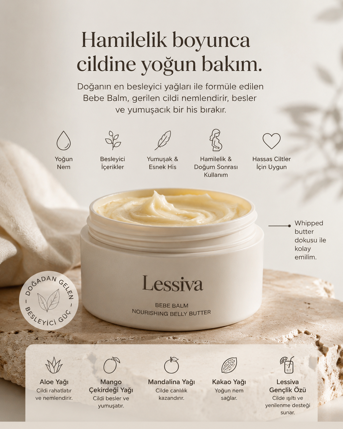 Lessiva™ Bebe Balm – Besleyici Hamilelik Bakım Balmı